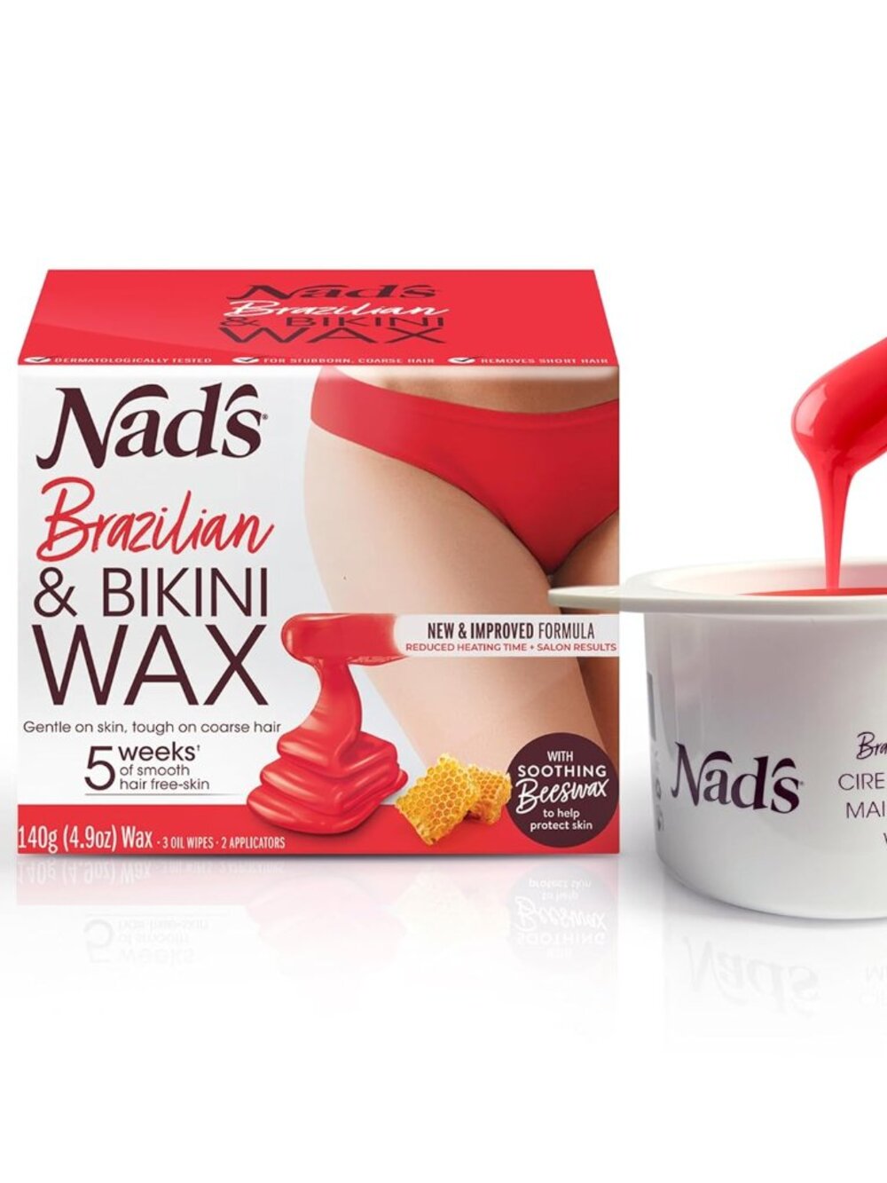 Nad's Brazilan & Bikini Wax Kit, Hair Removal For Women